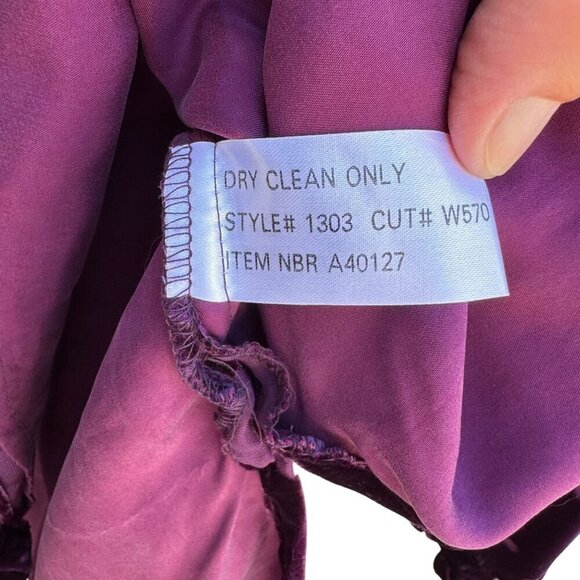 Silk Lore Velvet Burnout Floral Tunic Purple Long Sleeve Fairy Grunge Top New S - Picture 3 of 8